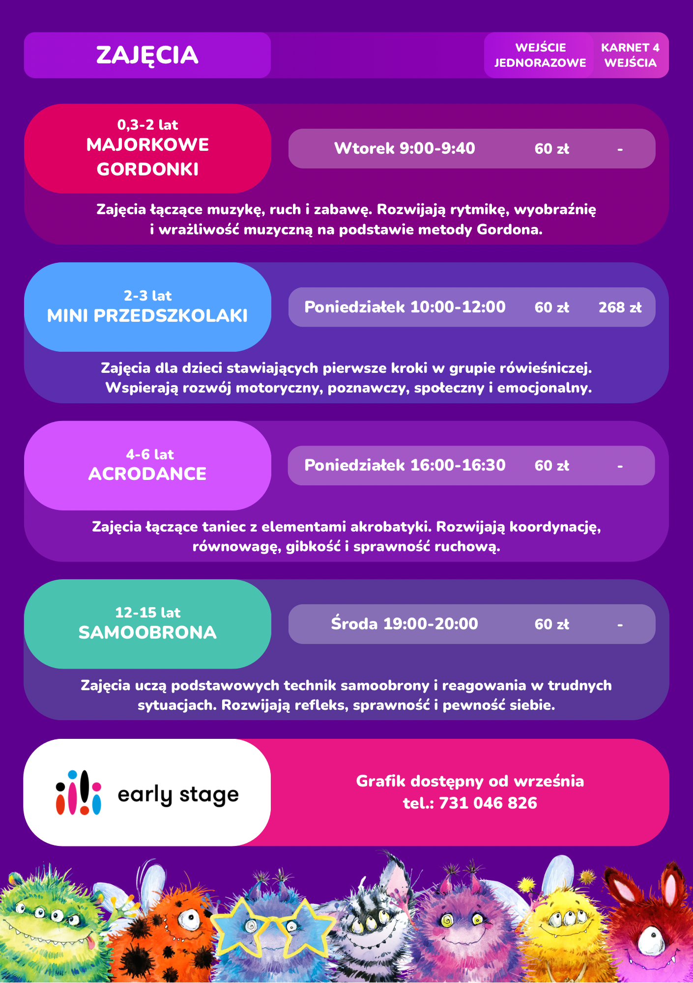 Grafik zajęć dodatkowych